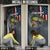 Pike Fishing Door Cover with American Flag and Realistic Fish Scale Texture Design - Wonder Print Shop
