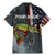 Pike Fishing Family Matching Mermaid Dress and Hawaiian Shirt with American Flag and Realistic Fish Scale Texture Design - Wonder Print Shop