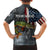 Pike Fishing Family Matching Off Shoulder Maxi Dress and Hawaiian Shirt with American Flag and Realistic Fish Scale Texture Design - Wonder Print Shop