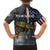 Pike Fishing Family Matching Short Sleeve Bodycon Dress and Hawaiian Shirt with American Flag and Realistic Fish Scale Texture Design - Wonder Print Shop