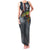 Pike Fishing Family Matching Tank Maxi Dress and Hawaiian Shirt with American Flag and Realistic Fish Scale Texture Design - Wonder Print Shop