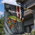 Pike Fishing Garden Flag with American Flag and Realistic Fish Scale Texture Design - Wonder Print Shop