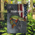 Pike Fishing Garden Flag with American Flag and Realistic Fish Scale Texture Design - Wonder Print Shop