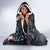 Pike Fishing Hooded Blanket with American Flag and Realistic Fish Scale Texture Design - Wonder Print Shop