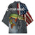 Pike Fishing Kimono with American Flag and Realistic Fish Scale Texture Design - Wonder Print Shop