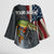 Pike Fishing Kimono Sleeve Blouse with American Flag and Realistic Fish Scale Texture Design - Wonder Print Shop