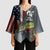 Pike Fishing Kimono Sleeve Blouse with American Flag and Realistic Fish Scale Texture Design - Wonder Print Shop