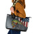 Pike Fishing Leather Tote Bag with American Flag and Realistic Fish Scale Texture Design - Wonder Print Shop