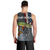 Pike Fishing Men Tank Top with American Flag and Realistic Fish Scale Texture Design - Wonder Print Shop