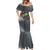 Pike Fishing Mermaid Dress with American Flag and Realistic Fish Scale Texture Design - Wonder Print Shop