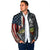 Pike Fishing Padded Jacket with American Flag and Realistic Fish Scale Texture Design - Wonder Print Shop