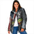 Pike Fishing Padded Jacket with American Flag and Realistic Fish Scale Texture Design - Wonder Print Shop