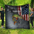 Pike Fishing Quilt with American Flag and Realistic Fish Scale Texture Design - Wonder Print Shop