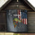 Pike Fishing Quilt with American Flag and Realistic Fish Scale Texture Design - Wonder Print Shop