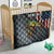 Pike Fishing Quilt with American Flag and Realistic Fish Scale Texture Design - Wonder Print Shop