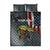 Pike Fishing Quilt Bed Set with American Flag and Realistic Fish Scale Texture Design - Wonder Print Shop