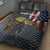 Pike Fishing Quilt Bed Set with American Flag and Realistic Fish Scale Texture Design - Wonder Print Shop