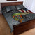Pike Fishing Quilt Bed Set with American Flag and Realistic Fish Scale Texture Design - Wonder Print Shop