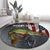 Pike Fishing Round Carpet with American Flag and Realistic Fish Scale Texture Design - Wonder Print Shop