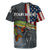 Pike Fishing Rugby Jersey with American Flag and Realistic Fish Scale Texture Design - Wonder Print Shop
