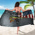 Pike Fishing Sarong with American Flag and Realistic Fish Scale Texture Design - Wonder Print Shop