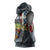 Pike Fishing Sleeveless Hoodie with American Flag and Realistic Fish Scale Texture Design - Wonder Print Shop