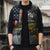 Pike Fishing Sleeveless Puffer Jacket with American Flag and Realistic Fish Scale Texture Design - Wonder Print Shop