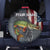 Pike Fishing Spare Tire Cover with American Flag and Realistic Fish Scale Texture Design - Wonder Print Shop