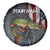 Pike Fishing Spare Tire Cover with American Flag and Realistic Fish Scale Texture Design - Wonder Print Shop