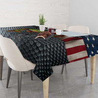 Pike Fishing Tablecloth with American Flag and Realistic Fish Scale Texture Design - Wonder Print Shop