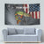 Pike Fishing Tapestry with American Flag and Realistic Fish Scale Texture Design - Wonder Print Shop