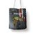 Pike Fishing Tote Bag with American Flag and Realistic Fish Scale Texture Design - Wonder Print Shop
