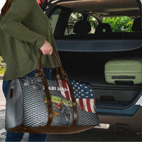 Pike Fishing Travel Bag with American Flag and Realistic Fish Scale Texture Design - Wonder Print Shop
