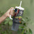 Pike Fishing Tumbler With Handle with American Flag and Realistic Fish Scale Texture Design - Wonder Print Shop
