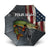 Pike Fishing Umbrella with American Flag and Realistic Fish Scale Texture Design - Wonder Print Shop