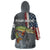 Pike Fishing Wearable Blanket Hoodie with American Flag and Realistic Fish Scale Texture Design - Wonder Print Shop