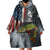 Pike Fishing Wearable Blanket Hoodie with American Flag and Realistic Fish Scale Texture Design - Wonder Print Shop