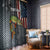Pike Fishing Window Curtain with American Flag and Realistic Fish Scale Texture Design - Wonder Print Shop