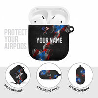 American Flag Smoke Trail AirPods Case with Dartboard and Crossed Darts Graphic Design - Wonder Print Shop