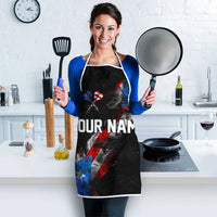 American Flag Smoke Trail Apron with Dartboard and Crossed Darts Graphic Design - Wonder Print Shop