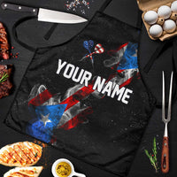 American Flag Smoke Trail Apron with Dartboard and Crossed Darts Graphic Design - Wonder Print Shop