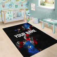 American Flag Smoke Trail Area Rug with Dartboard and Crossed Darts Graphic Design - Wonder Print Shop