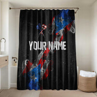 American Flag Smoke Trail Bathroom Set with Dartboard and Crossed Darts Graphic Design - Wonder Print Shop