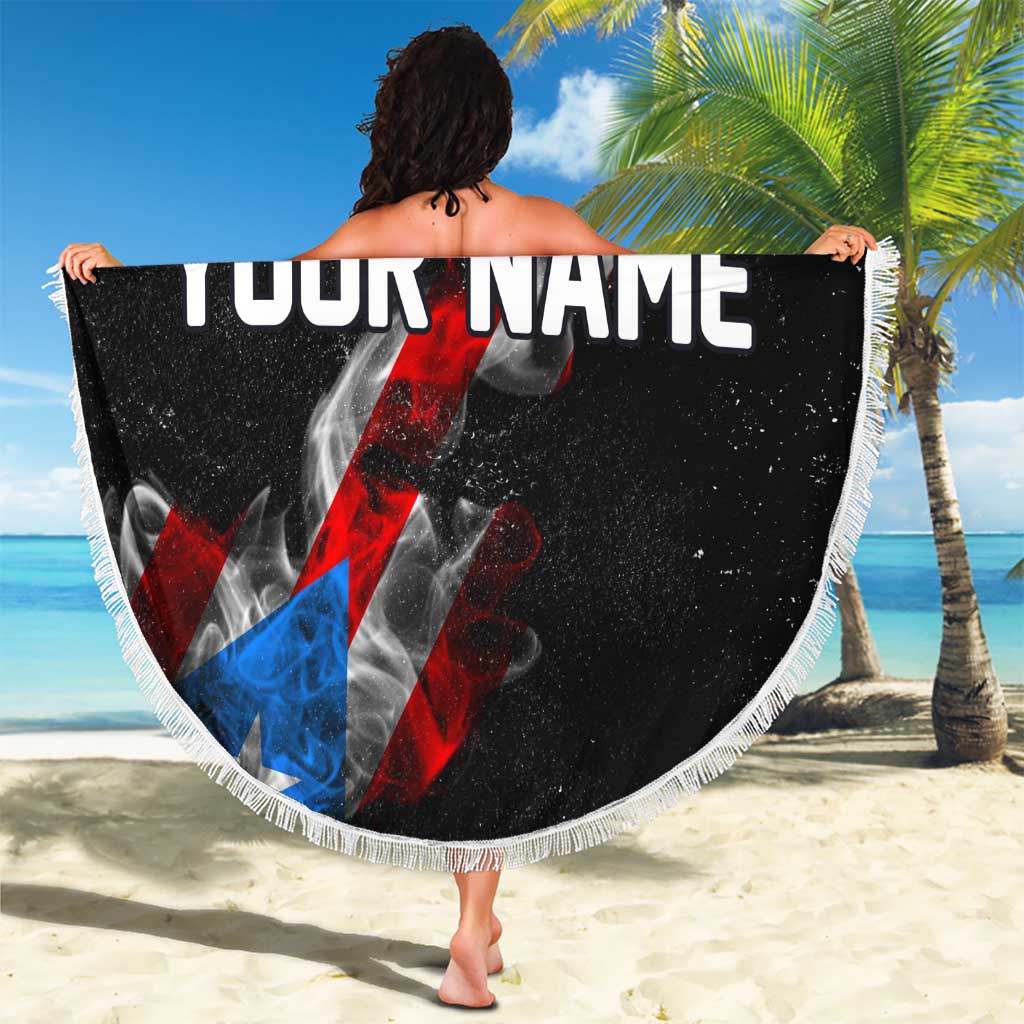 American Flag Smoke Trail Beach Blanket with Dartboard and Crossed Darts Graphic Design - Wonder Print Shop