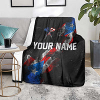 American Flag Smoke Trail Blanket with Dartboard and Crossed Darts Graphic Design - Wonder Print Shop