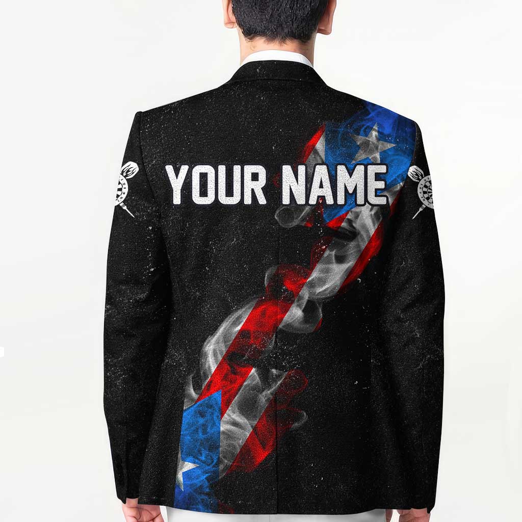 American Flag Smoke Trail Blazer with Dartboard and Crossed Darts Graphic Design - Wonder Print Shop