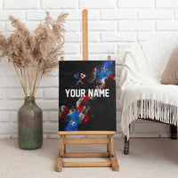 American Flag Smoke Trail Canvas Wall Art with Dartboard and Crossed Darts Graphic Design - Wonder Print Shop