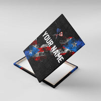 American Flag Smoke Trail Canvas Wall Art with Dartboard and Crossed Darts Graphic Design - Wonder Print Shop