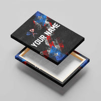 American Flag Smoke Trail Canvas Wall Art with Dartboard and Crossed Darts Graphic Design - Wonder Print Shop