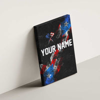 American Flag Smoke Trail Canvas Wall Art with Dartboard and Crossed Darts Graphic Design - Wonder Print Shop